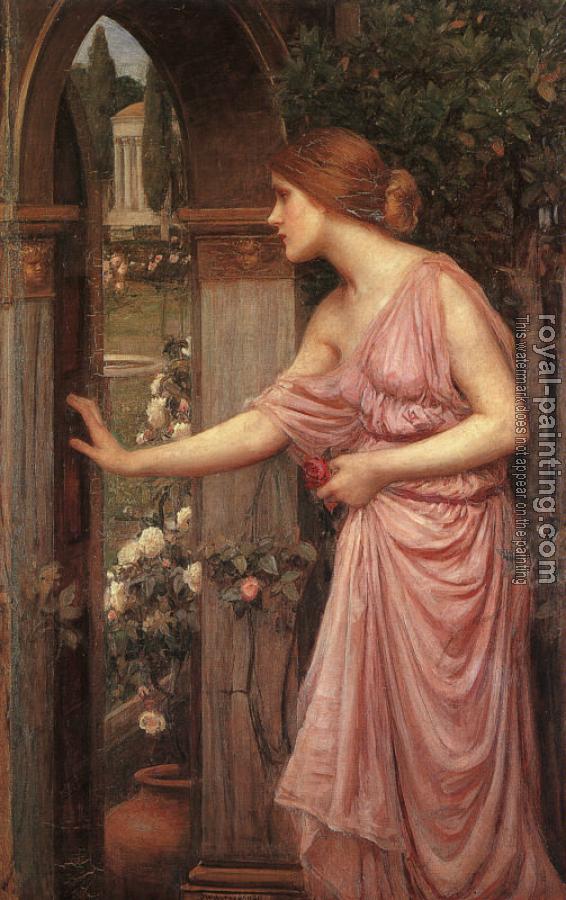 John William Waterhouse : Psyche Entering Cupid's Garden